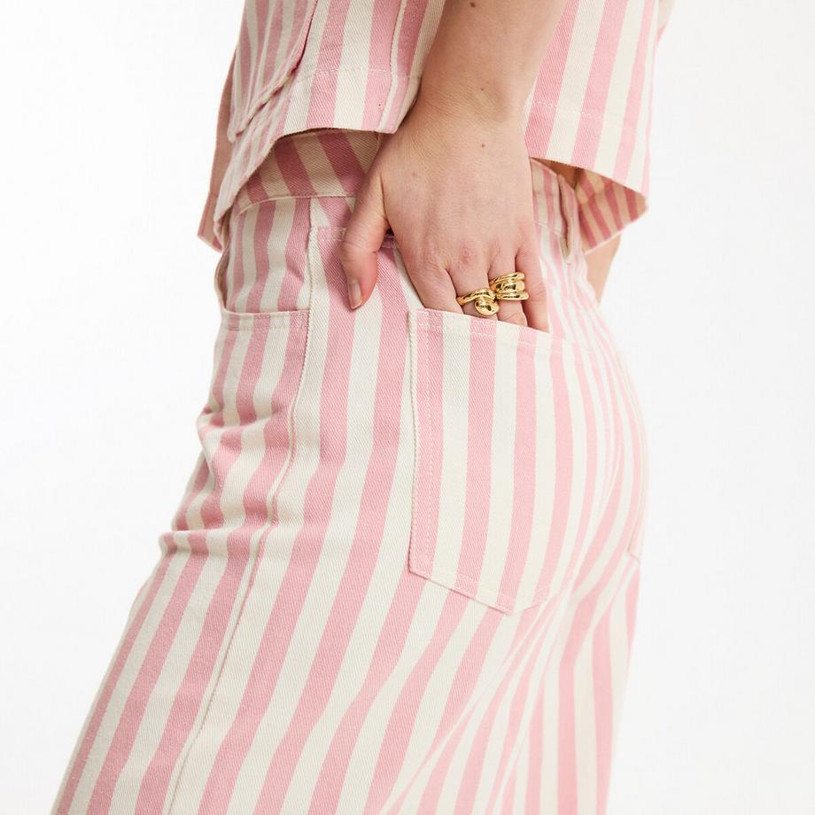 La Redoute Collections Weite Hose mit Streifenmuster  
