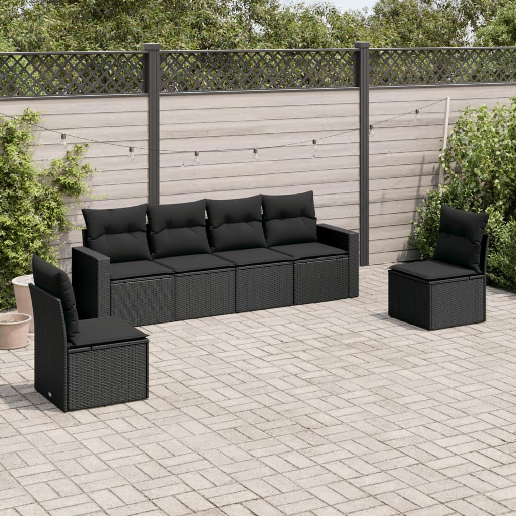 VidaXL set divano da giardino Polirattan  