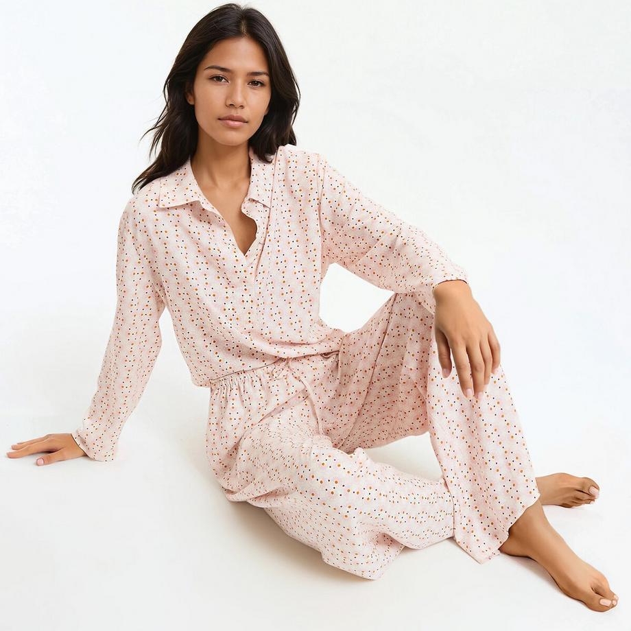 Pyjama fluide imprimé pois