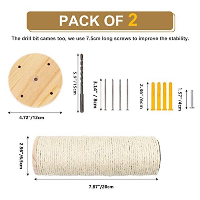 Alopini  Katzenwandtritte, 2 Stück Indoor-Katzenleitertritte, zum Klettern, wandmontierte Katzenmöbel 