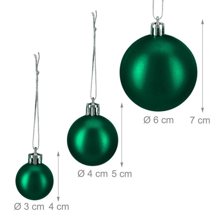Northix Palline per albero di Natale, set da 100  