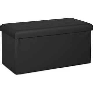 mutoni Pouf de rangement Magda rectangulaire noir  