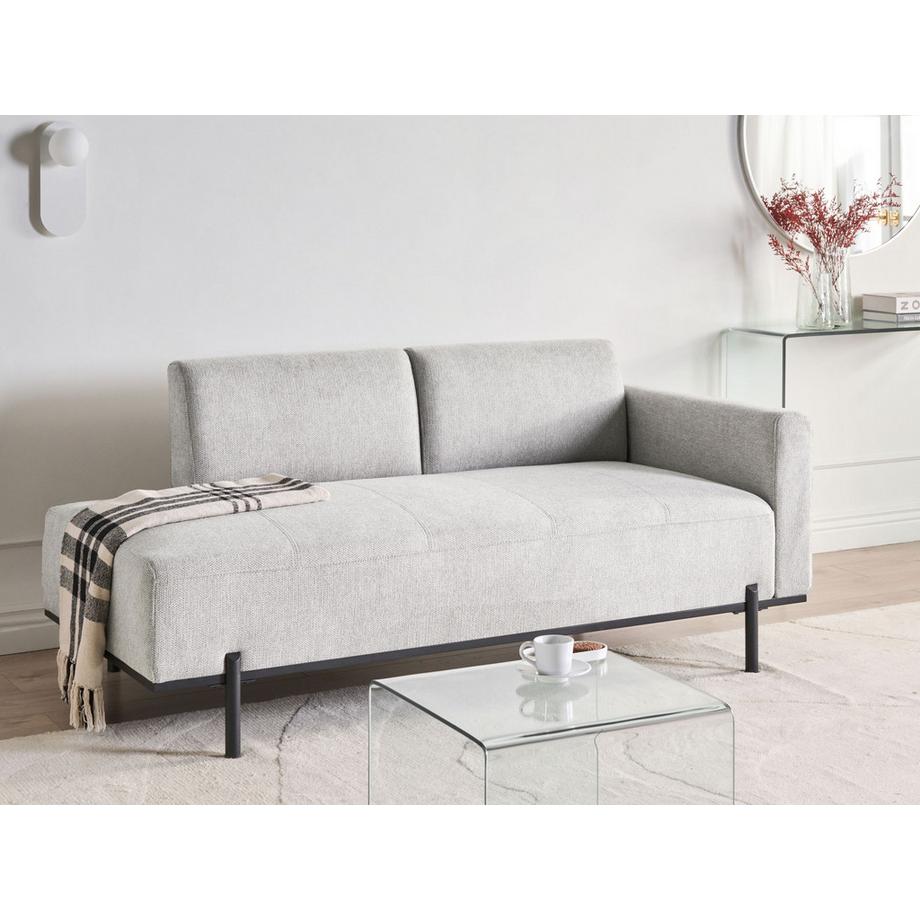 Beliani Chaiselongue aus Kunstleinen Minimalistisch SAVASSE  