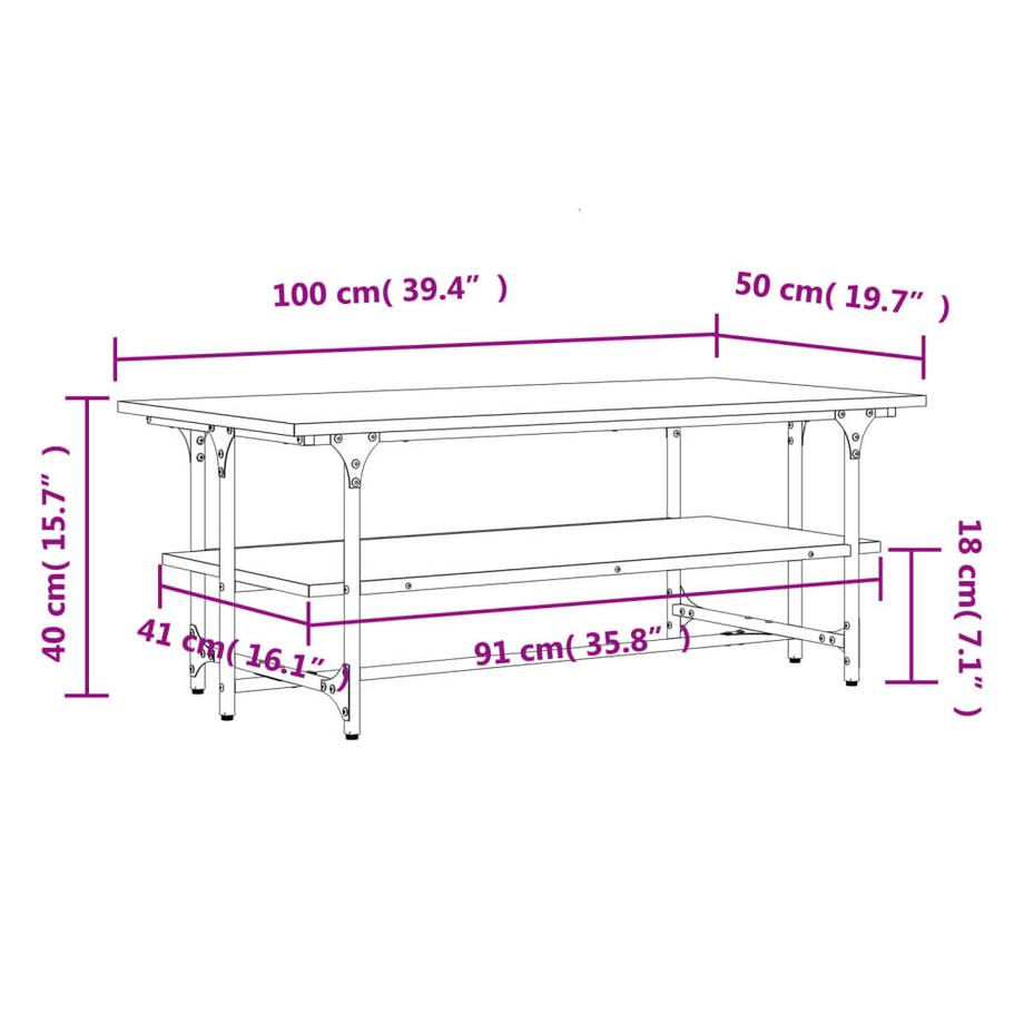 VidaXL Couchtisch holzwerkstoff  