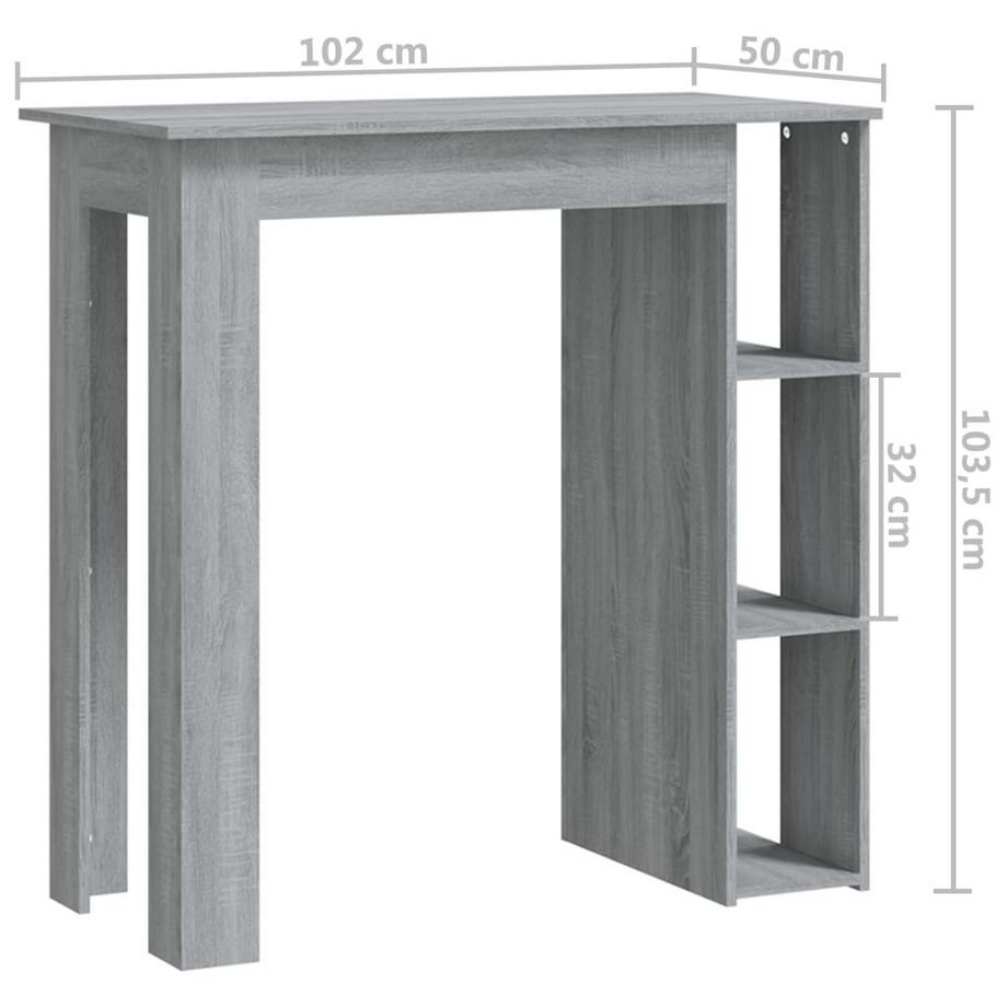 VidaXL Bartisch holzwerkstoff  