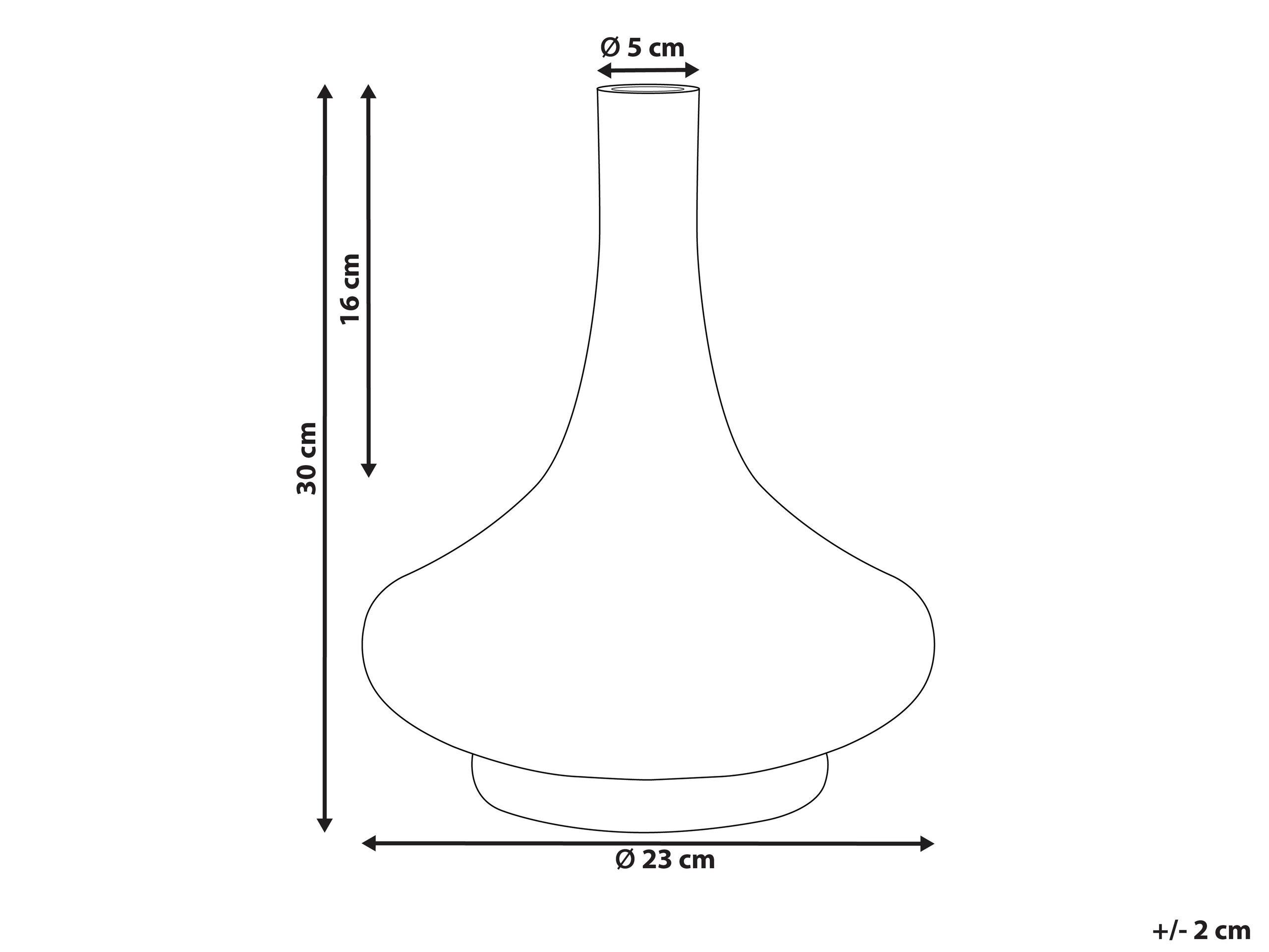 Beliani Dekovase aus Glas Modern PANEER  