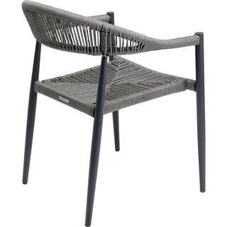 KARE Design Chaise avec accoudoirs Cala Pi gris  