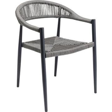 Chaise avec accoudoirs Cala Pi gris