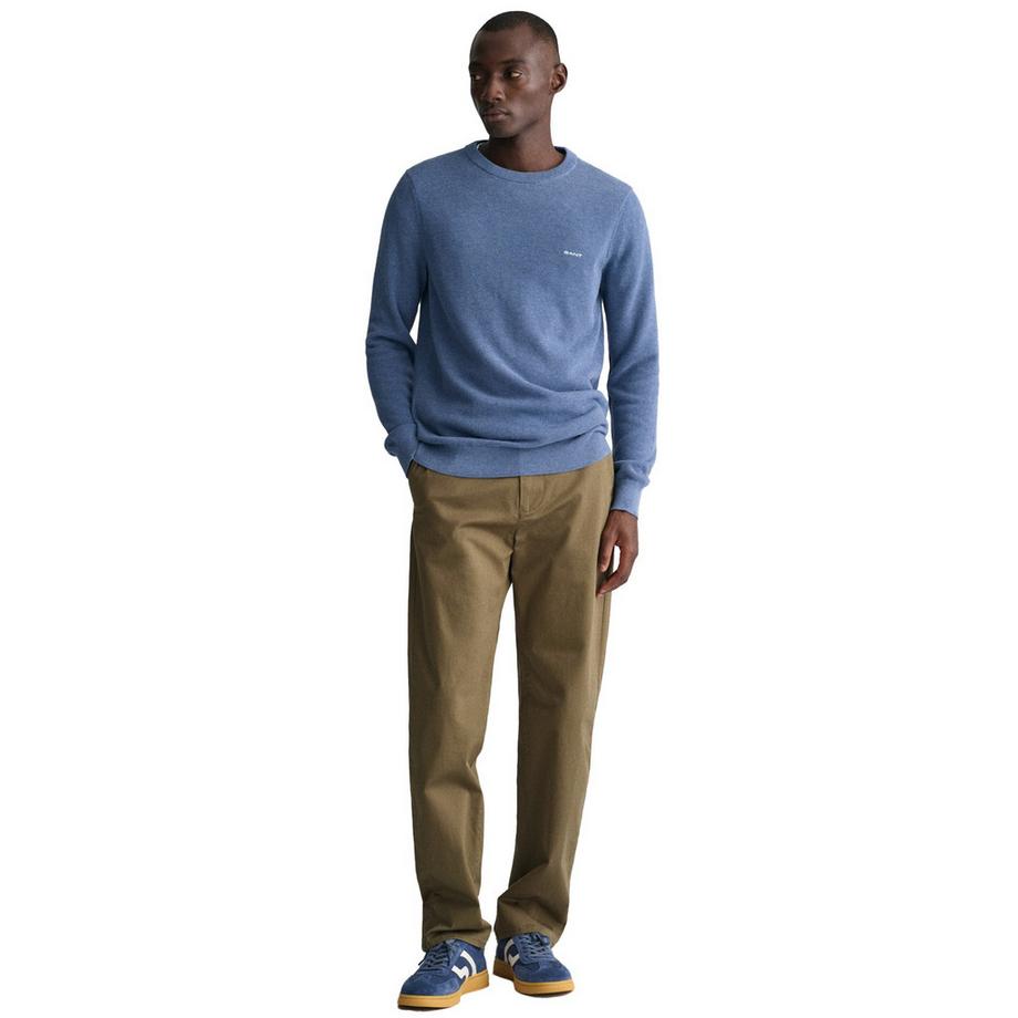 GANT Baumwoll Piqué Rundhals Pullover  