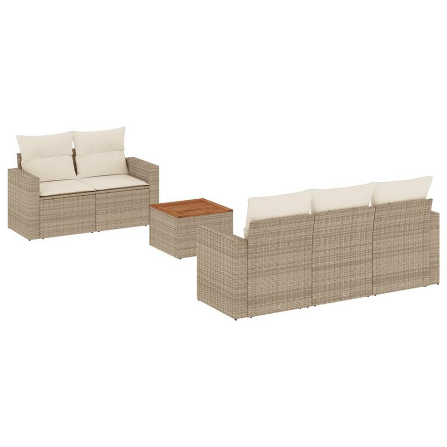 set divano da giardino Polirattan