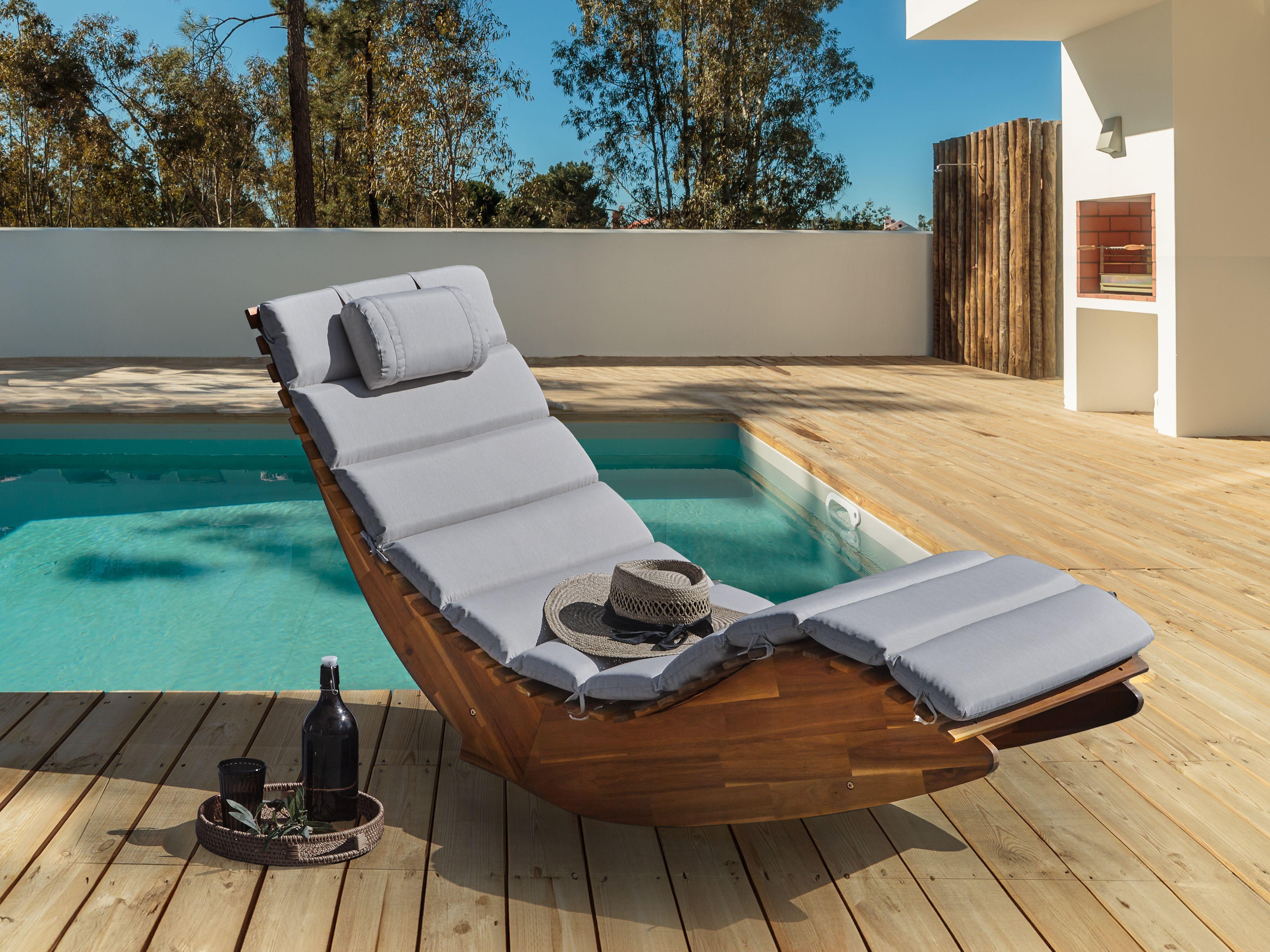 Beliani Coussin de transat extérieur en Polyester Moderne BRESCIA PREMIUM  