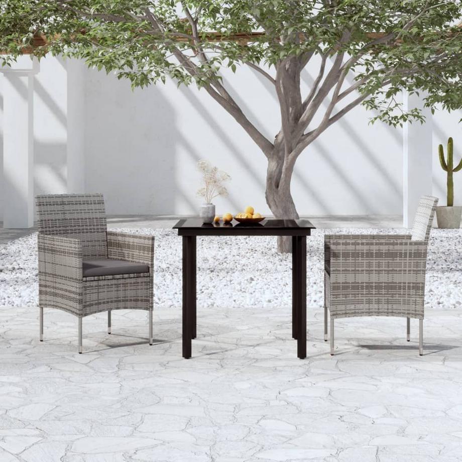 VidaXL set da pranzo da giardino Polirattan  