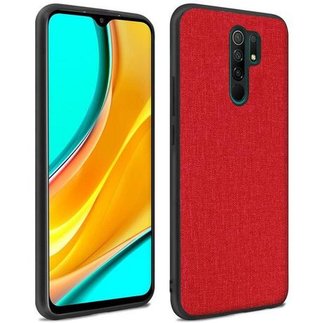 Avizar  Cover Xiaomi Redmi 9 Tessuto Rosso 