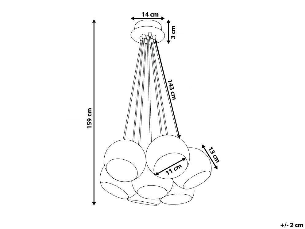 Beliani Lampe suspension en Métal Moderne OLZA  