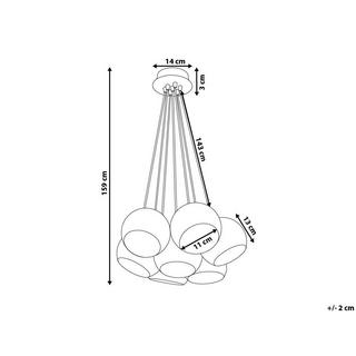 Beliani Lampe suspension en Métal Moderne OLZA  