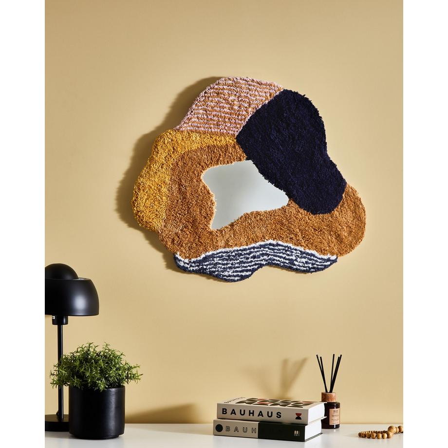 Beliani Wandspiegel aus Baumwolle Retro ABASZA  