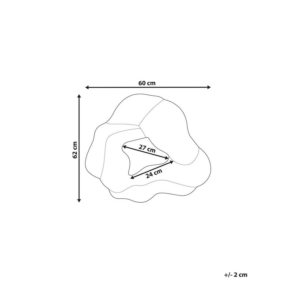Beliani Wandspiegel aus Baumwolle Retro ABASZA  