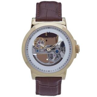 Heritor Automatic  Montre Heritor Automatic Xander semi-squelette à bracelet en cuir 