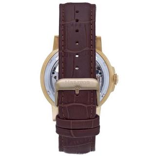 Heritor Automatic  Montre Heritor Automatic Xander semi-squelette à bracelet en cuir 