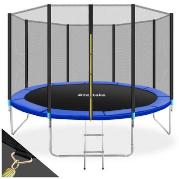 Trampolino con rete di protezione