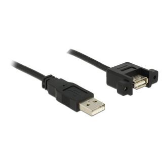 DeLock  1m 2xUSB2.0-A USB Kabel USB 2.0 USB A Schwarz 