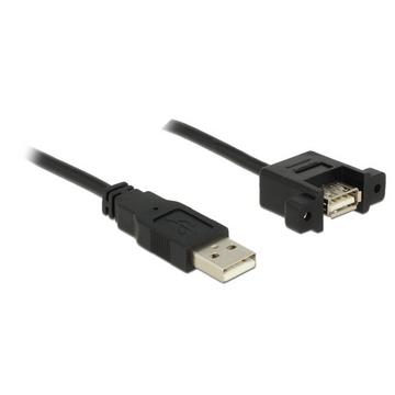 1m 2xUSB2.0-A USB Kabel USB 2.0 USB A Schwarz