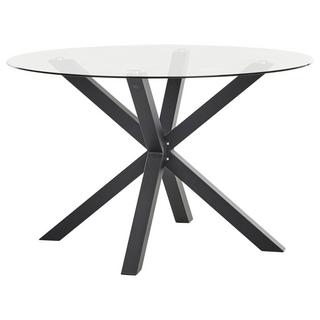 Beliani Table de jardin en Verre Industriel MALETTO  