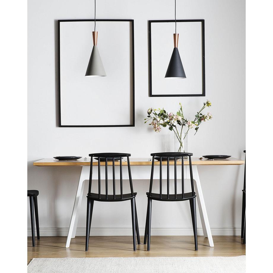 Beliani Lot de 2 chaises de salle à manger en Matière synthétique Rétro VENTNOR  