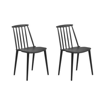 Lot de 2 chaises en Matière synthétique Rétro VENTNOR