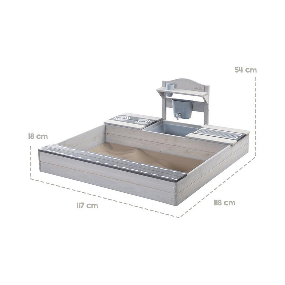 roba  Sandkasten mit Matschküche 54x117x118cm 
