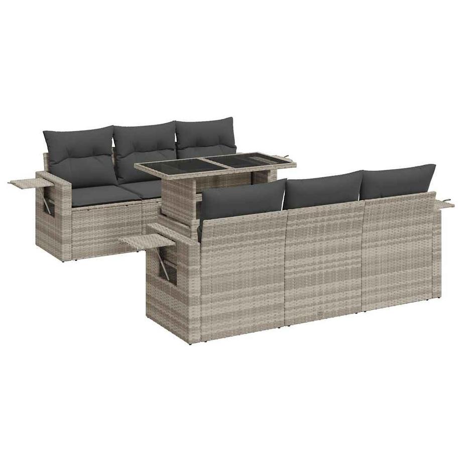 set di divani da giardino Polirattan