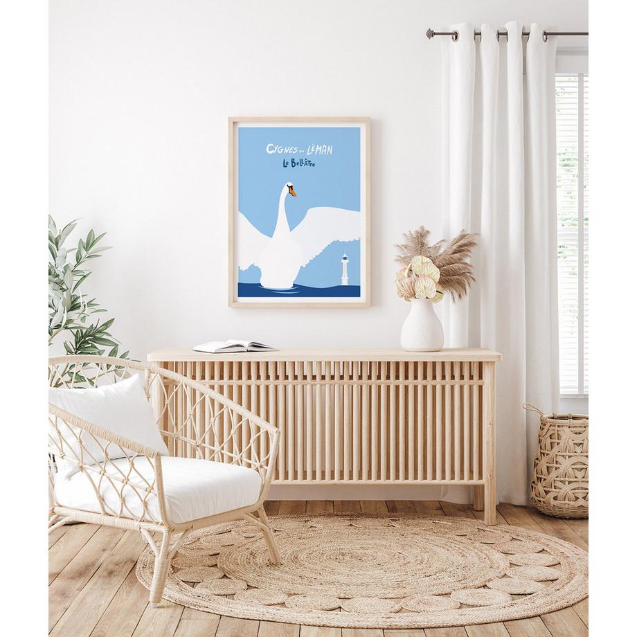 La-Jonx Affiche de Cygnes du Léman - Le Bellâtre  