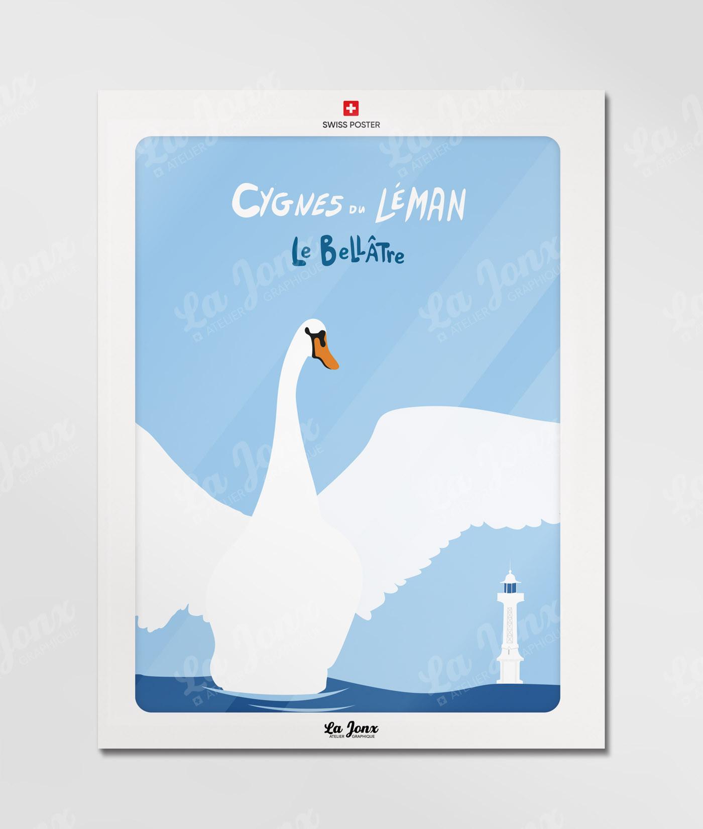 La-Jonx Cygnes du Léman - Le Bellâtre - Poster  