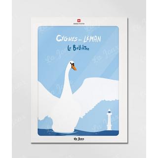 La-Jonx Cygnes du Léman - Le Bellâtre - Poster  