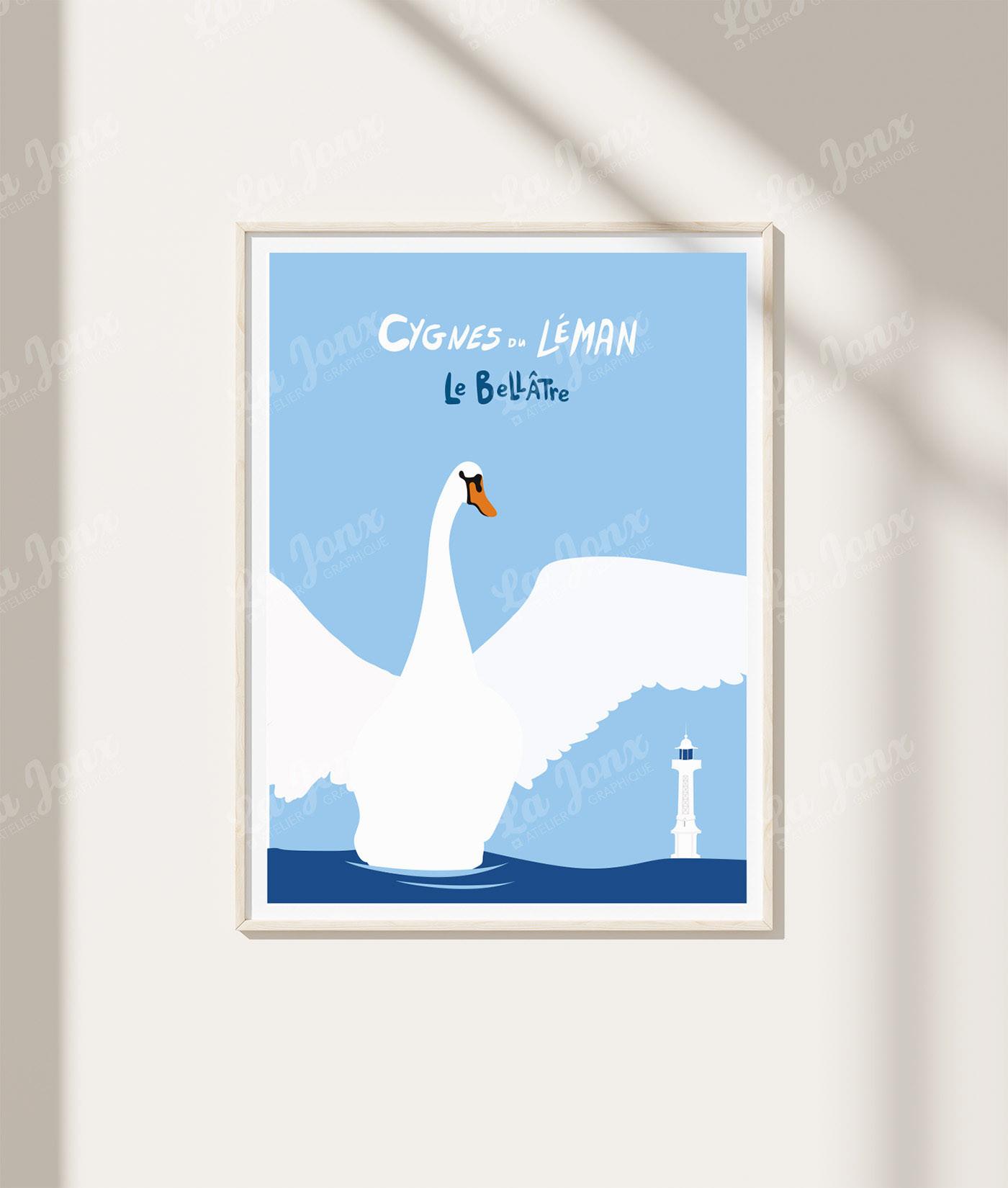 La-Jonx Cygnes du Léman - Le Bellâtre - Poster  