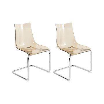 Lot de 2 chaises de salle à manger en Polycarbonate Minimaliste MARSHALL