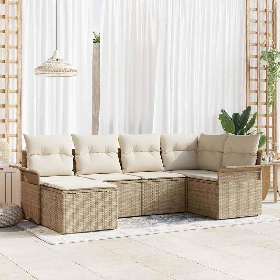 VidaXL Ensemble de canapé de jardin poly rattan  