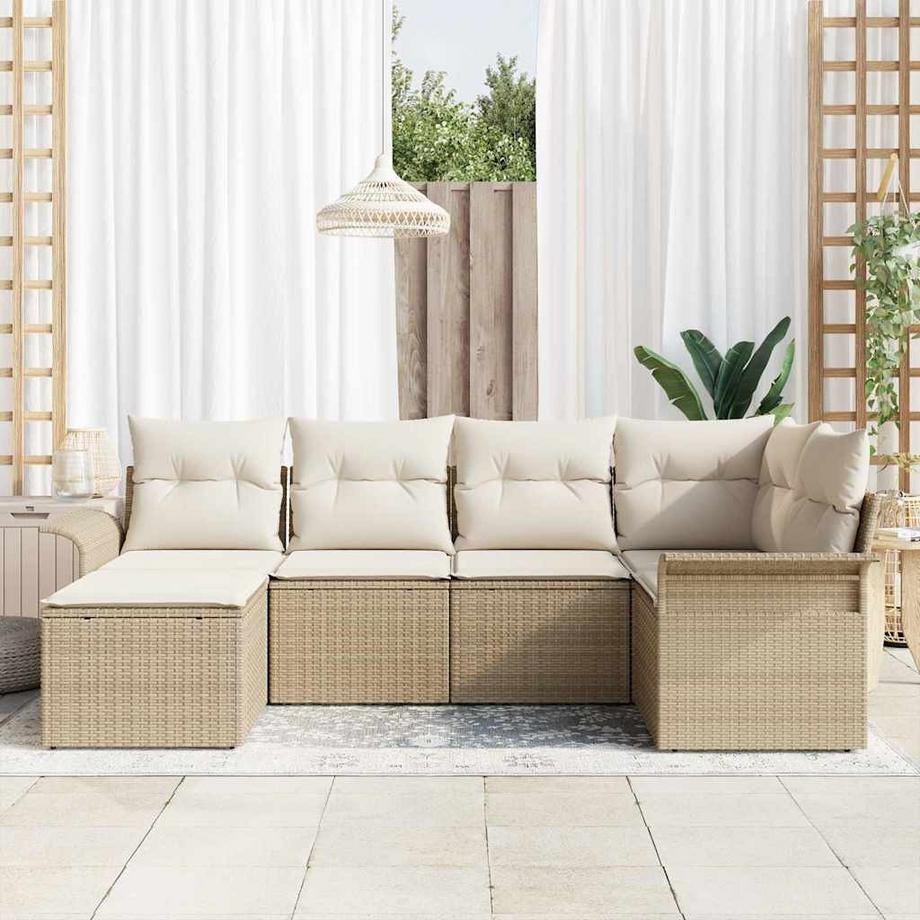 VidaXL Ensemble de canapé de jardin poly rattan  