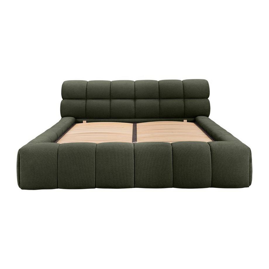 PASCAL MORABITO Lit coffre 160 x 200 cm - Tissu - Vert + Matelas - FORVIK de Pascal Morabito  
