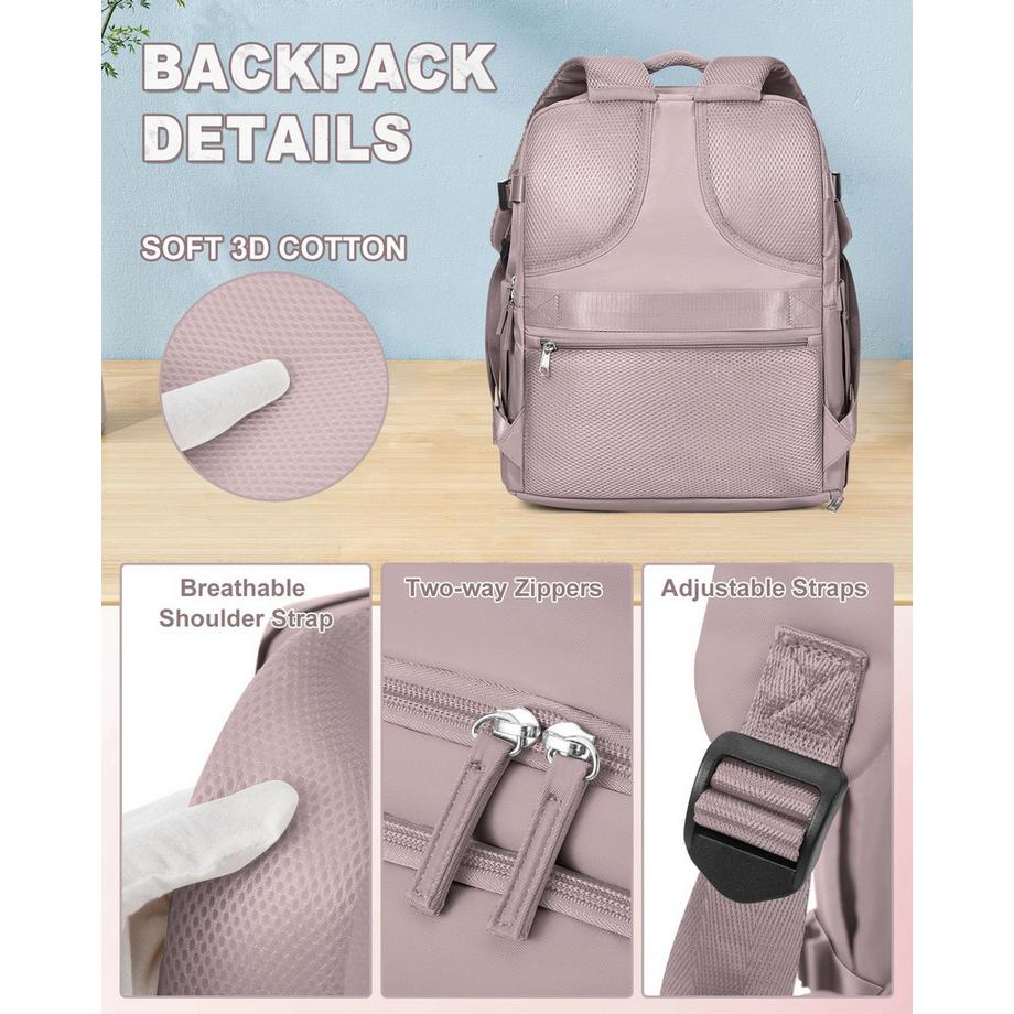 Only-bags.store Sac à dos de voyage pour bagage à main d'avion avec compartiment pour ordinateur portable et compartiment à chaussures  