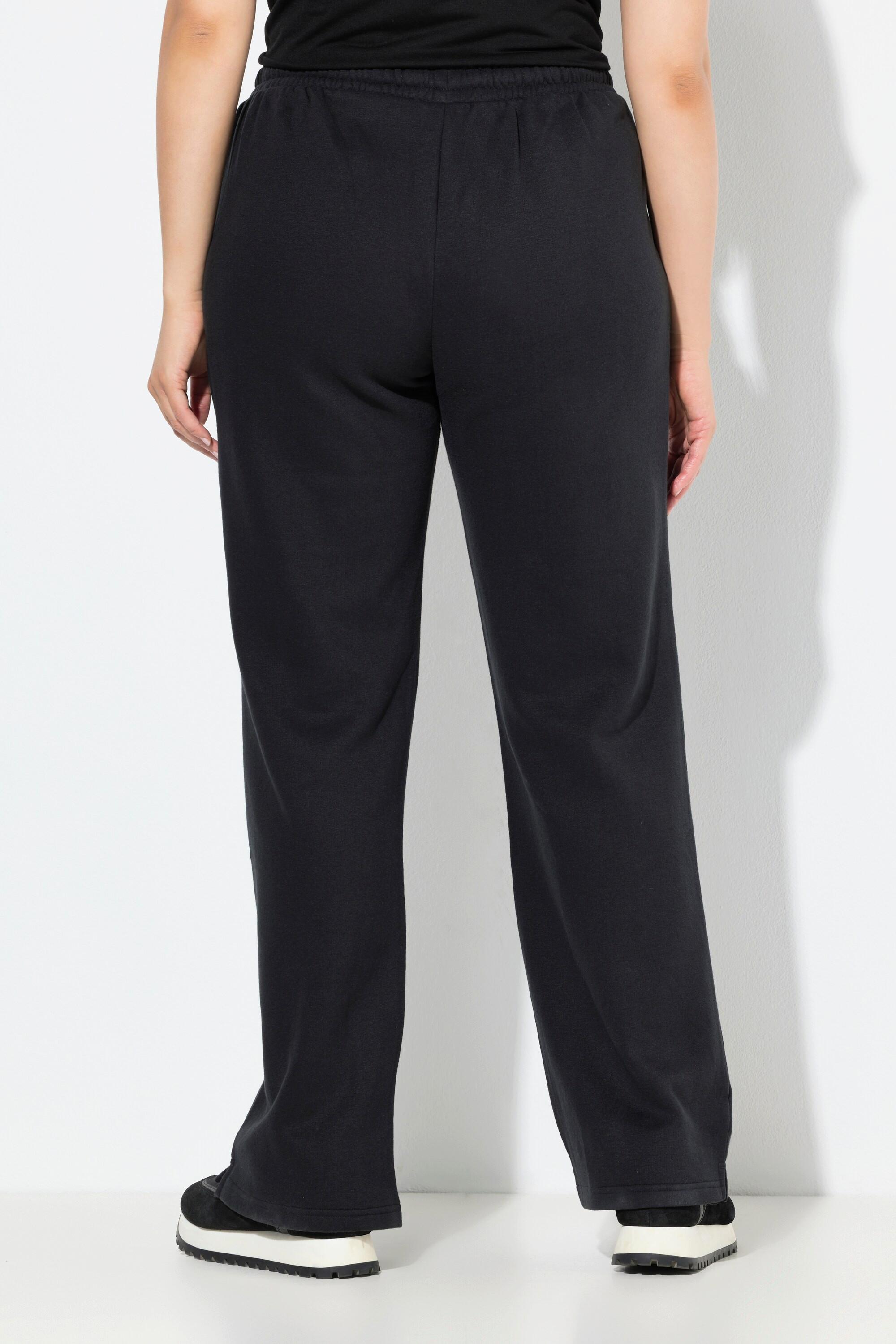 Ulla Popken Jogginghose Biese Weites Bein Elastikbund  