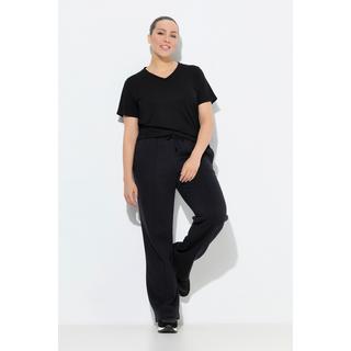 Ulla Popken Jogginghose Biese Weites Bein Elastikbund  