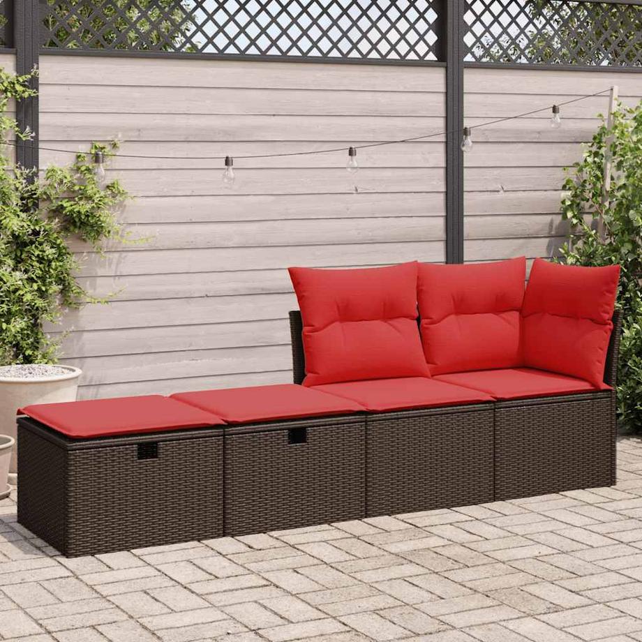 VidaXL set divano da giardino Polirattan  