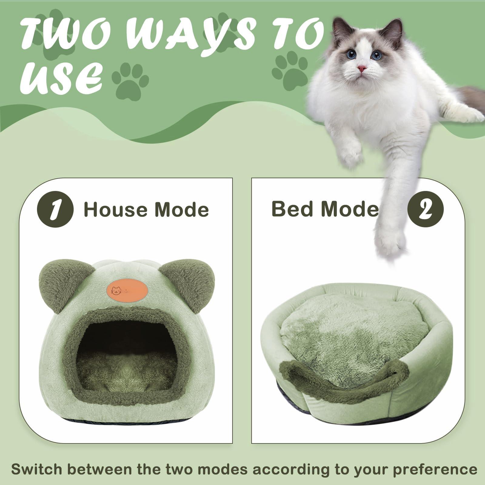 Alopini  Bett Warme Katzenhöhle Beruhigendes Bett für Katzen und kleine Hunde Schlafen 