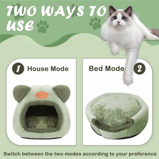 Alopini  Bett Warme Katzenhöhle Beruhigendes Bett für Katzen und kleine Hunde Schlafen 