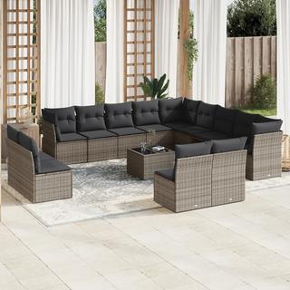 VidaXL set divano da giardino Polirattan  