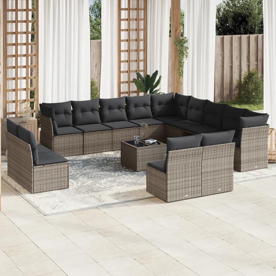 VidaXL Ensemble de canapés de jardin rotin synthétique  
