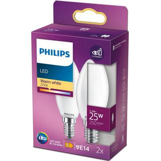 PHILIPS 2er-Pack LED E14 Crown 25W Frost 250lm  