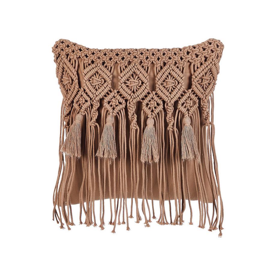 Beliani Lot de 2 coussins décoratifs en Coton Boho BAMIAN  