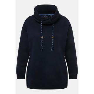 Ulla Popken  Sweat-shirt à col montant et évasé. Poches et manches raglan. 